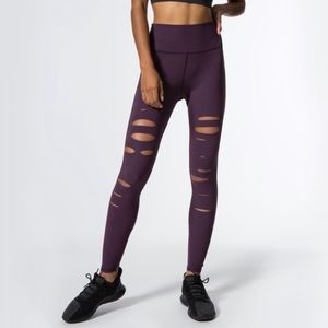 ALO Yoga High Rise Ripped Warrior Leggings